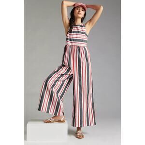 #17 NWT- By Anthropologie-  Maeve Striped Wide-Leg Jumpsuit Size:XS